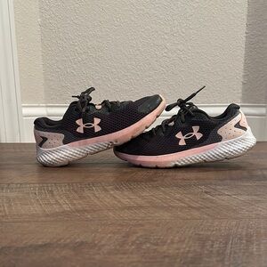 Under Armour Girls Grey and Pink Running Shoes